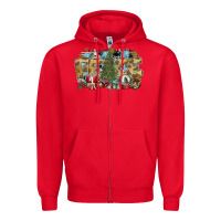 Red peace Zipper Hoodie - SublimationCraftShop