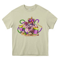 Mossy Mardi Gras pig Heavy Core Tee - LillyAllenDesigns