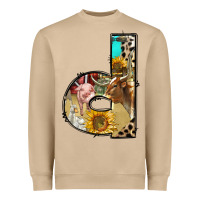 Farm Life Alphabet Lowercase Letters D Heavyweight Sweatshirt | Teevron