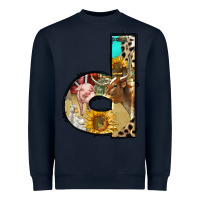 Navy farm life alphabet lowercase letters d Heavyweight Sweatshirt - BundleAndBundleShop