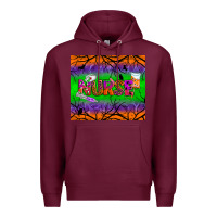 Burgundy halloween nurse tumbler Premium Hoodie - BundleAndBundleShop