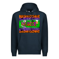 Navy halloween nurse tumbler Premium Hoodie - BundleAndBundleShop