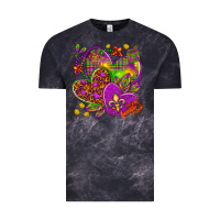 Cloud Black Mardi Gras hearts Vintage Tee - HowdyJamesFarm