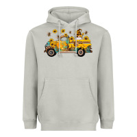 Moon Dust western bee gnomes truck sunflowers honeycomb beehive honey turquoise Heavyweight Hoodie - Artiststas