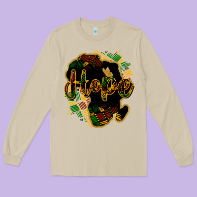 Hope Black History Long Sleeve Tee Designed By Howdyjamesfarm