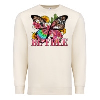 Sandshell be free with butterfly and cactus flowers Premium Sweatshirt - Artiststas