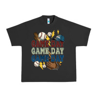 Pigment Black Game Day lightning bolt Baseball Urban Heavy Tee - HowdyJamesFarm