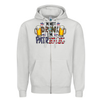 Dove Grey I'm Not Drunk I'm Patriotic Zipper Hoodie - CowhideDigitalArt