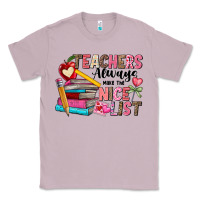 Lilac Teachers Always Make The Nice List Classic Tee - CowhideDigitalArt