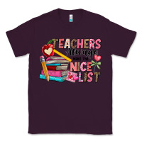 Plum Teachers Always Make The Nice List Classic Tee - CowhideDigitalArt