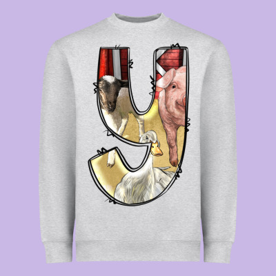 Farm Life Alphabet Lowercase Letters Y Heavyweight Sweatshirt Designed By Bundleandbundleshop