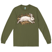 Army Green Bunny Rabbit leopard Easter Day Long Sleeve Tee - HowdyJamesFarm