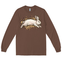 Chestnut Bunny Rabbit leopard Easter Day Long Sleeve Tee - HowdyJamesFarm