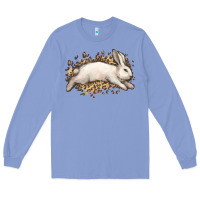 Colony Blue Bunny Rabbit leopard Easter Day Long Sleeve Tee - HowdyJamesFarm