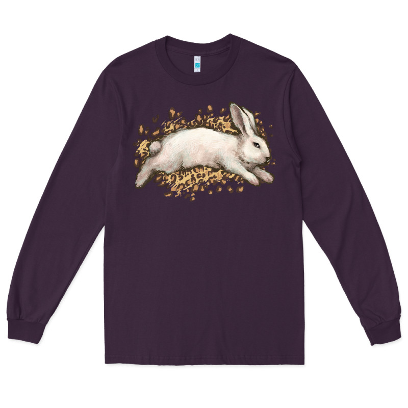 Bunny Rabbit Leopard Easter Day Long Sleeve Tee by HowdyJamesFarm | Teevron