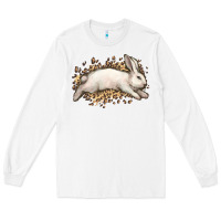 White Bunny Rabbit leopard Easter Day Long Sleeve Tee - HowdyJamesFarm