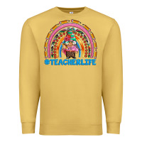 Antique Gold teacherlife and teacher gnome rainbow Premium Sweatshirt - Artiststas