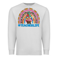 Dove Grey teacherlife and teacher gnome rainbow Premium Sweatshirt - Artiststas