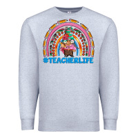 Heather Grey teacherlife and teacher gnome rainbow Premium Sweatshirt - Artiststas