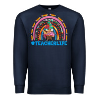 Navy teacherlife and teacher gnome rainbow Premium Sweatshirt - Artiststas