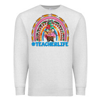 Oatmeal Heather teacherlife and teacher gnome rainbow Premium Sweatshirt - Artiststas