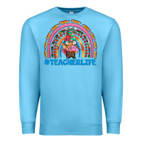 Ocean Blue teacherlife and teacher gnome rainbow Premium Sweatshirt - Artiststas