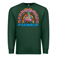 Sports Green teacherlife and teacher gnome rainbow Premium Sweatshirt - Artiststas