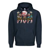 Navy volleyball mom Zipper Hoodie - SublimationCraftShop