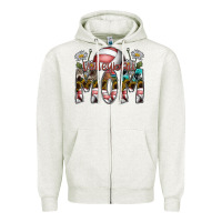 Oatmeal Heather volleyball mom Zipper Hoodie - SublimationCraftShop