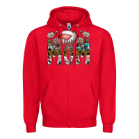 Red volleyball mom Zipper Hoodie - SublimationCraftShop