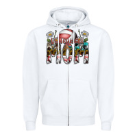 White volleyball mom Zipper Hoodie - SublimationCraftShop