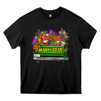 Black Mardi Gras truck Heavy Core Tee - LillyAllenDesigns