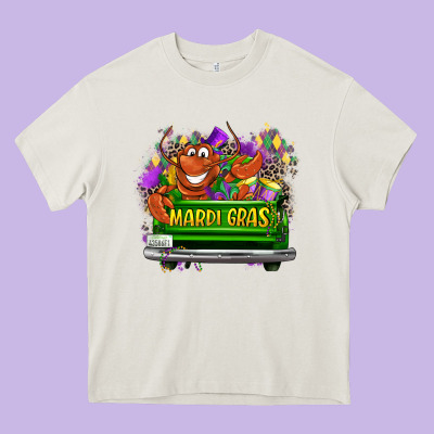 Mardi Gras Truck Heavy Core Tee Designed By Lillyallendesigns
