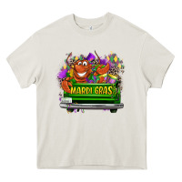 Cream Mardi Gras truck Heavy Core Tee - LillyAllenDesigns