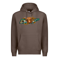 Coffee tennessee map long haired cow Premium Hoodie - Jasminsmagicworld