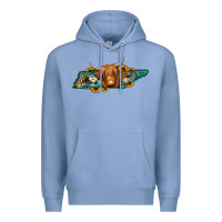 Colony Blue tennessee map long haired cow Premium Hoodie - Jasminsmagicworld
