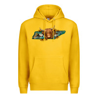 Lemon tennessee map long haired cow Premium Hoodie - Jasminsmagicworld