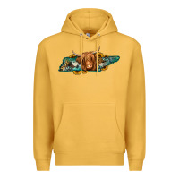 Mustard tennessee map long haired cow Premium Hoodie - Jasminsmagicworld