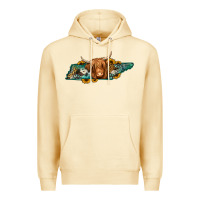 Pina Colada tennessee map long haired cow Premium Hoodie - Jasminsmagicworld