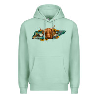 Seafoam tennessee map long haired cow Premium Hoodie - Jasminsmagicworld