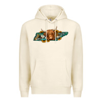 Tofu tennessee map long haired cow Premium Hoodie - Jasminsmagicworld