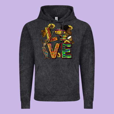 Love Juneteenth Africa Vintage Hoodie Designed By Cowgirlartshop