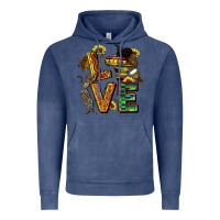 Vintage Denim love juneteenth africa Vintage Hoodie - CowGirlArtShop