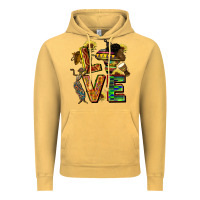 Vintage Mustard love juneteenth africa Vintage Hoodie - CowGirlArtShop