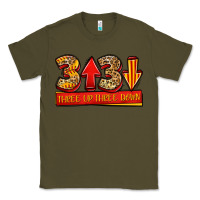 Army Green three up three down softball Classic Tee - Jasminsmagicworld