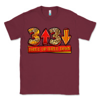 Burgundy three up three down softball Classic Tee - Jasminsmagicworld