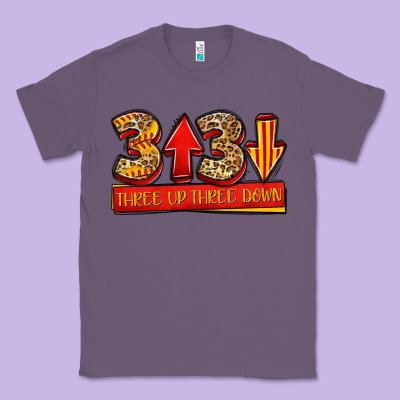 Three Up Three Down Softball Classic Tee Designed By Jasminsmagicworld