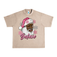 French Oak pink christmas african american santa believe Urban Heavy Tee - RanaPortraitStore
