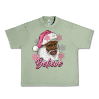 Oil Green pink christmas african american santa believe Urban Heavy Tee - RanaPortraitStore