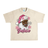 Sandshell pink christmas african american santa believe Urban Heavy Tee - RanaPortraitStore